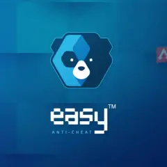 Logo Easy Anti-Cheat z ikonami gier: Fortnite, Apex Legends, Ubisoft, The Division.