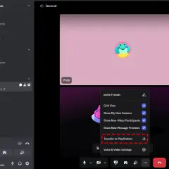 Discord na PS5: opcja "Transfer to PlayStation" widoczna w menu.