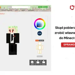 Strona do robienia skinów Minecraft, gdzie możesz stworzyć własną postać.