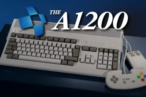 Klawiatura, myszka i joystick do komputera Amiga A1200, idealne do klasycznych gier.