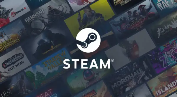 Tło Steam z okładkami gier, w tym Cyberpunk 2077, Gears 5 i Divinity: Original Sin 2. Czy tu jest najdroższa gra na Steam?