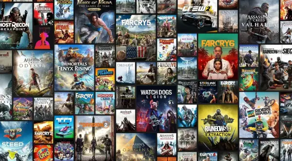 Ubisoft gry: Assassin's Creed Valhalla, Far Cry 6, Watch Dogs Legion i wiele innych tytułów.