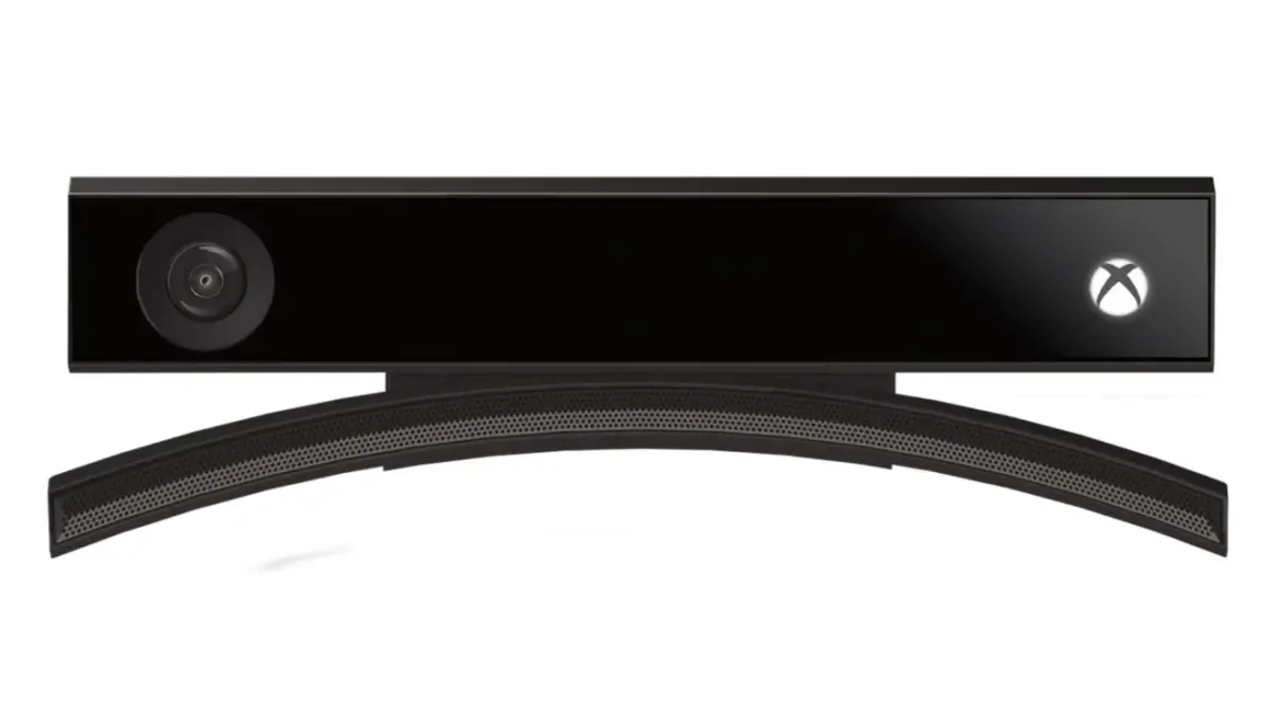 Czarny sensor Kinect dla Xbox Series X, z kamerą i logo Xbox.