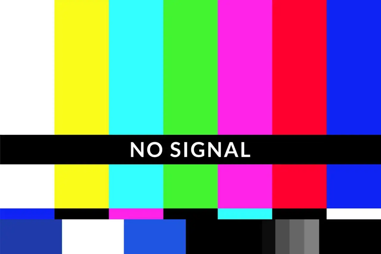 Pasek testowy TV z napisem