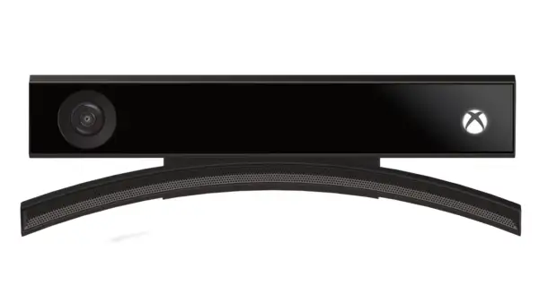 Czarny sensor Kinect dla Xbox Series X, z kamerą i logo Xbox.