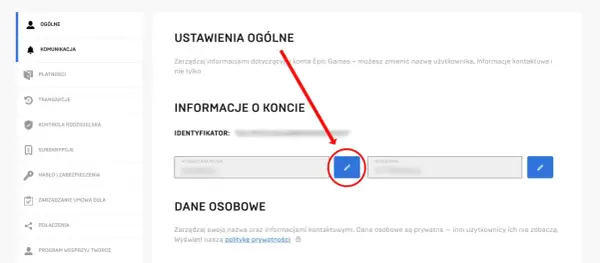 Zmiana nicku w Fortnite na Xbox jest prosta. Kliknij ikonę edycji obok wyświetlanej nazwy, aby zmienić swój nick.